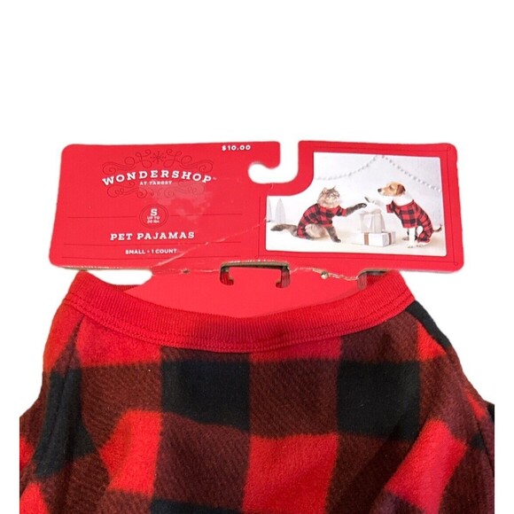 Wondershop Holiday Buffalo Check Red Fleece Dog Cat Family Pajamas Small Target - Picture 2 of 5